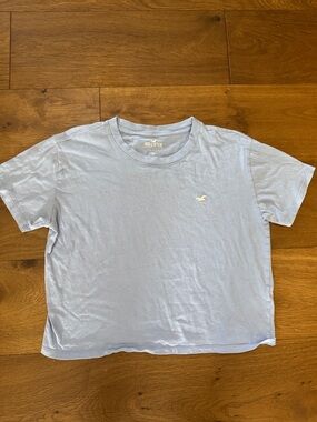 Hollister Pale Blue Short Sleeve Logo Tee